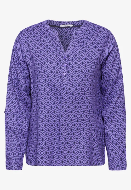 Bedruckte Bluse wild lilac