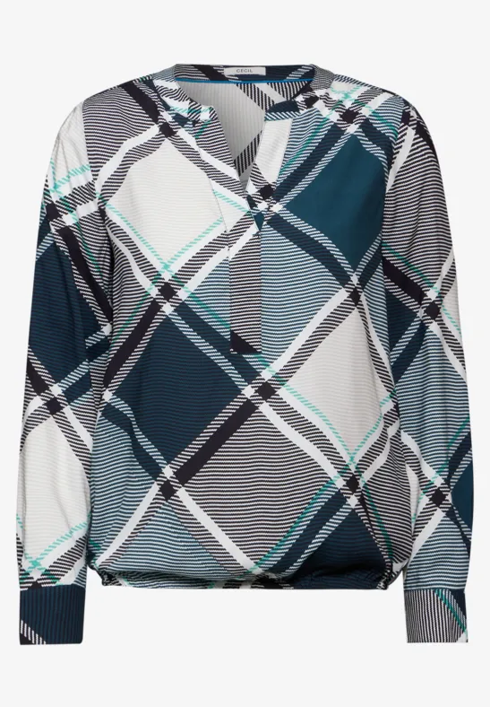 Blouse à carreaux atlantic green