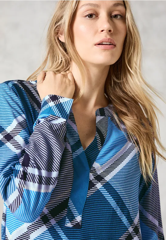 Karierte Bluse universal blue