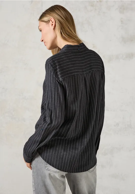 Gestreifte Bluse charcoal grey melange
