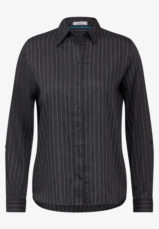 Gestreifte Bluse charcoal grey melange