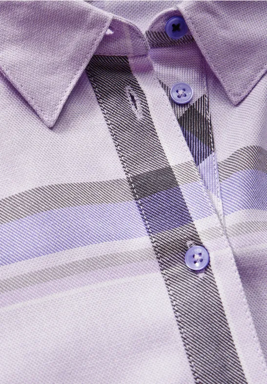 Karierte Bluse wild lilac melange