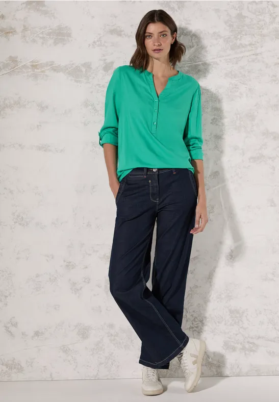 Bluse in Unifarbe aventurine green