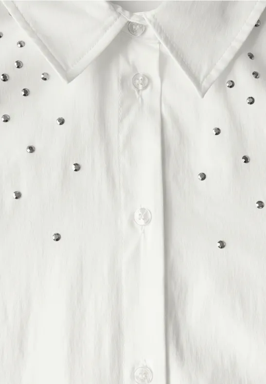 Blouse avec détails scintillants vanilla white