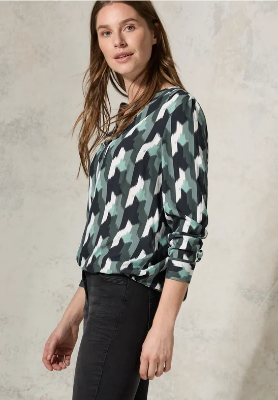 Blouse imprimée active khaki