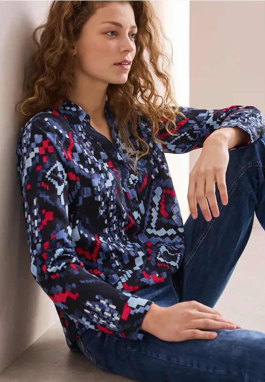 Bedruckte Tunika universal blue