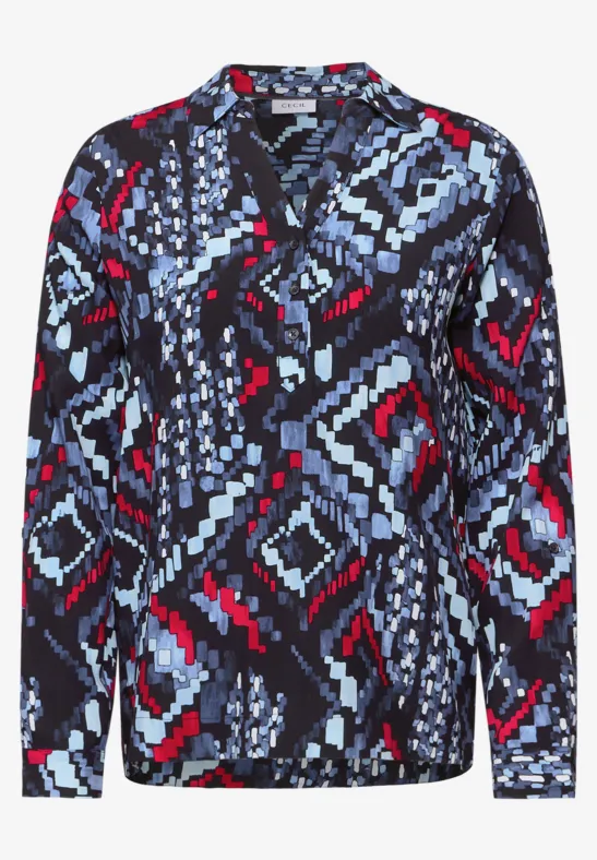Bedruckte Tunika universal blue
