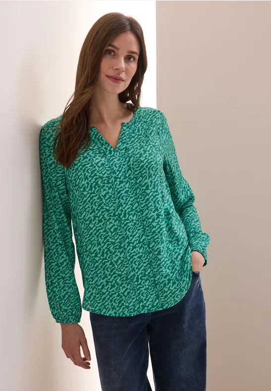 Bedruckte Bluse sea green