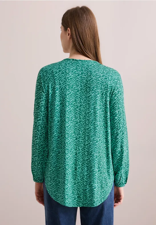 Bedruckte Bluse sea green
