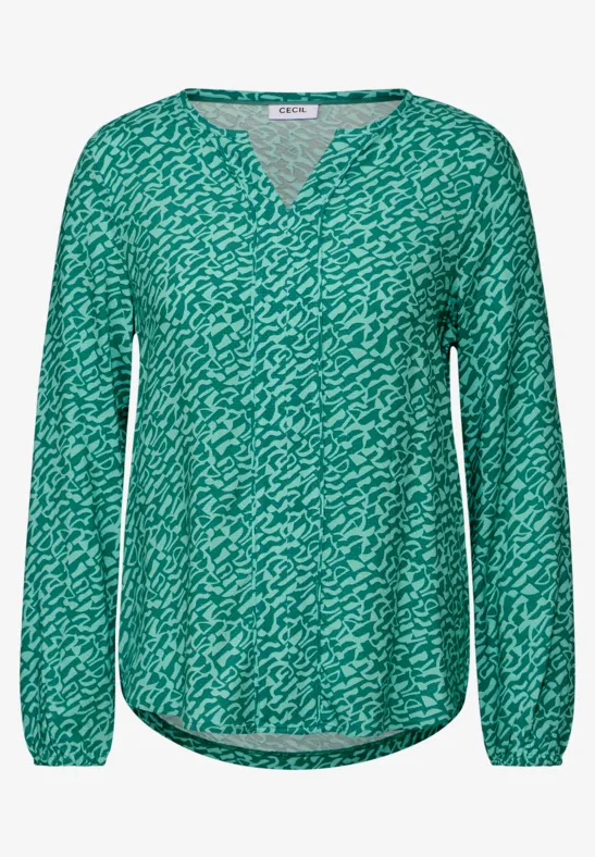 Bedruckte Bluse sea green