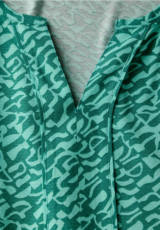 Bedruckte Bluse sea green