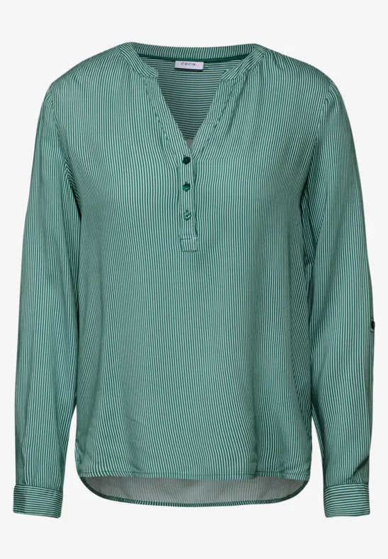 Blouse à rayures sea green