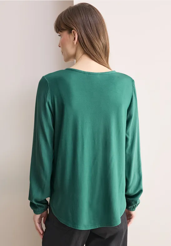 Blouse en couleur unie sea green