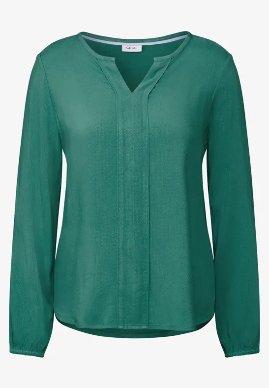 Blouse en couleur unie sea green