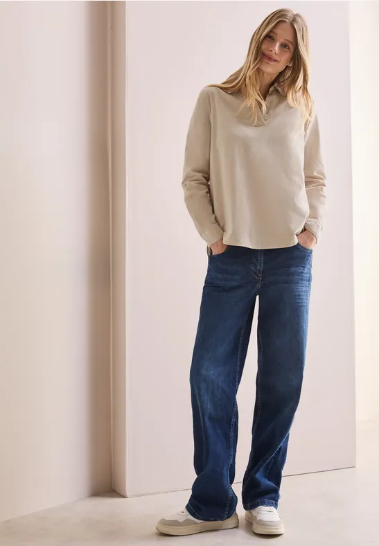Chemisier en velours côtelé light hazel beige