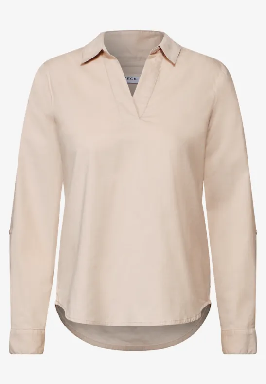 Chemisier en velours côtelé light hazel beige