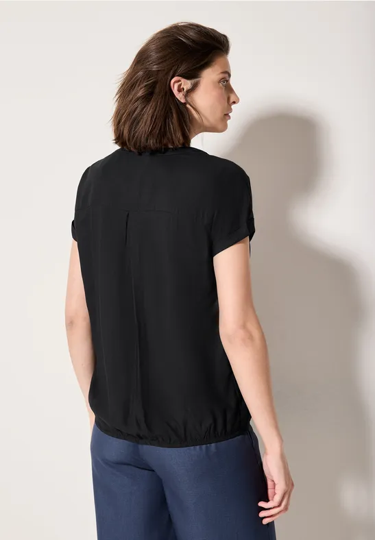 Bluse in Unifarbe Black