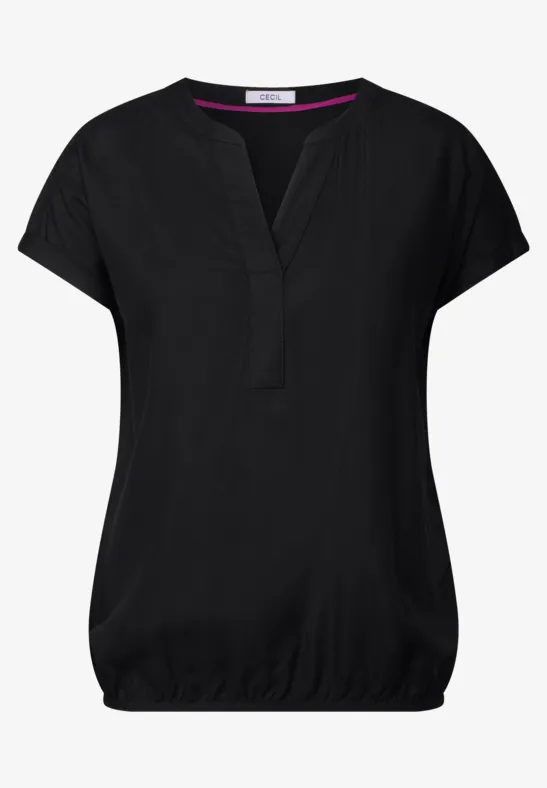 Bluse in Unifarbe Black