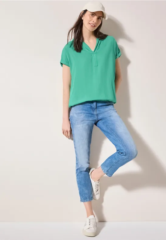 Blouse en couleur unie agave green