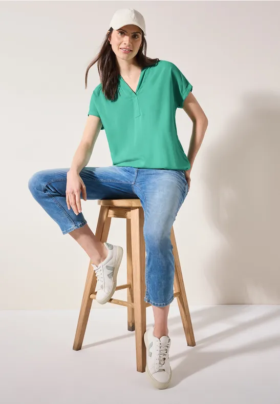 Blouse en couleur unie agave green