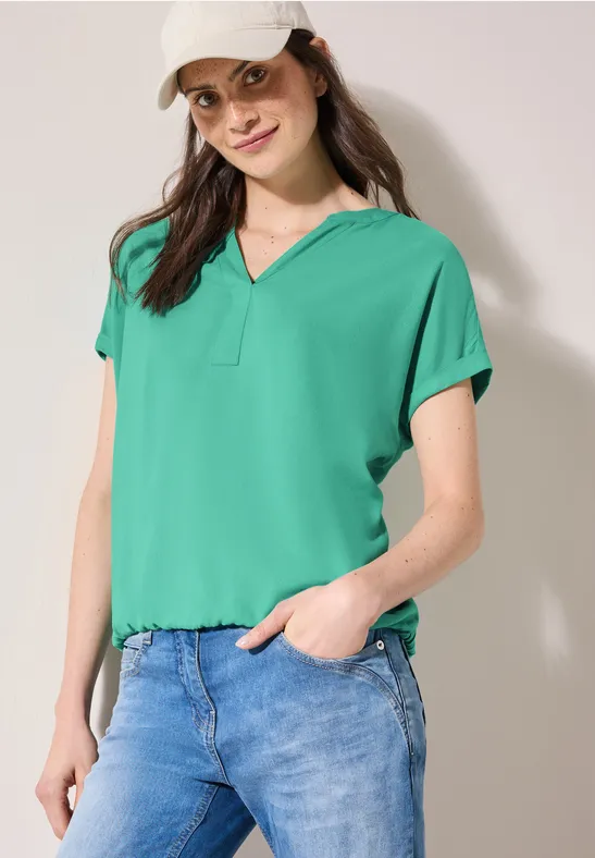 Blouse en couleur unie agave green