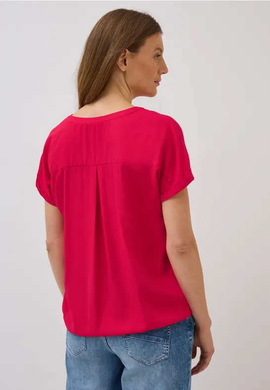 Bluse in Unifarbe glazed apple red