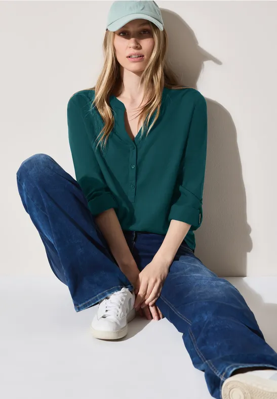 Blouse en couleur unie green lagoon