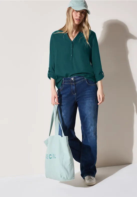 Blouse en couleur unie green lagoon