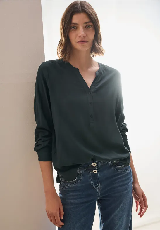 Blouse en couleur unie slate khaki