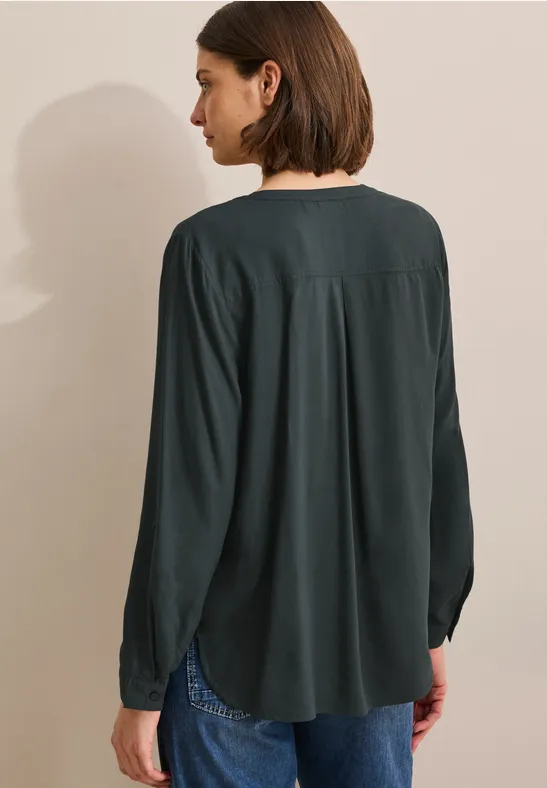 Blouse en couleur unie slate khaki