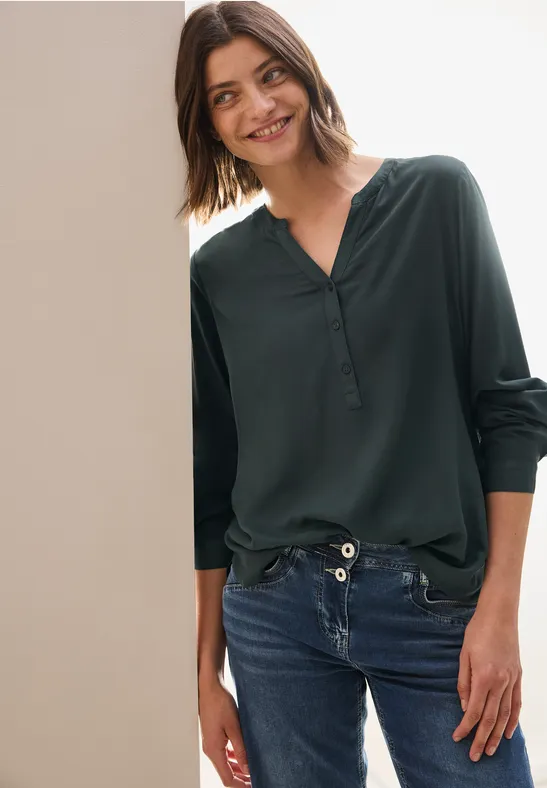 Blouse en couleur unie slate khaki