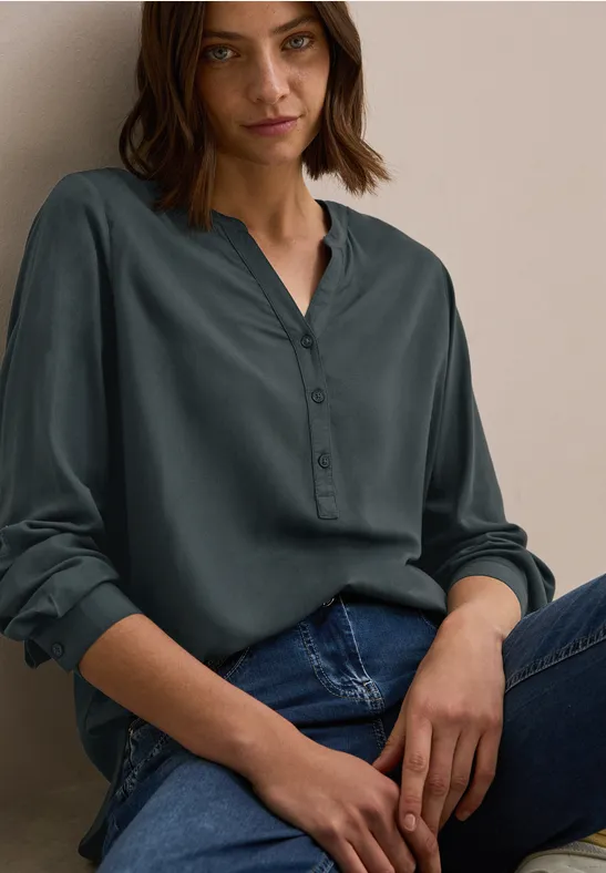 Blouse en couleur unie slate khaki