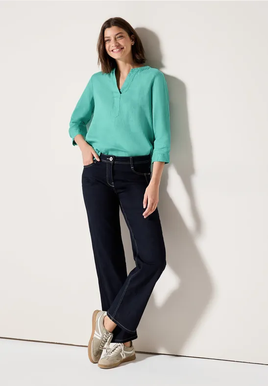 Blouse en lin agave green