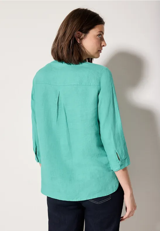 Blouse en lin agave green