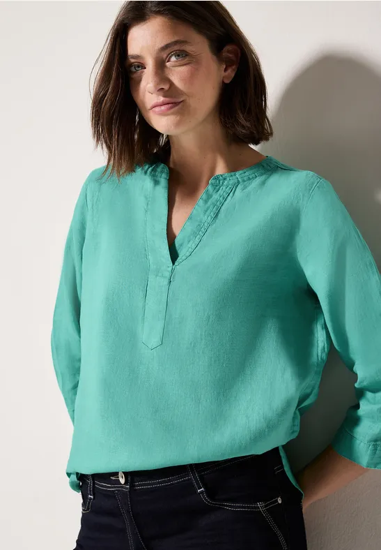 Blouse en lin agave green