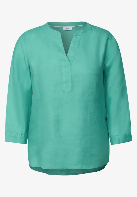 Blouse en lin agave green