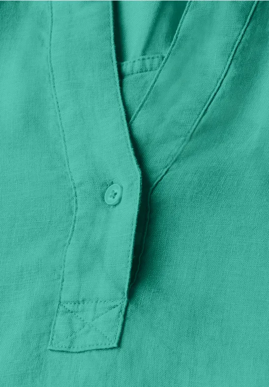 Blouse en lin agave green