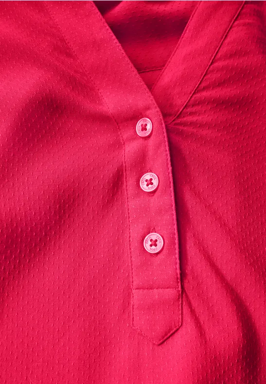 Bluse in Unifarbe granita red