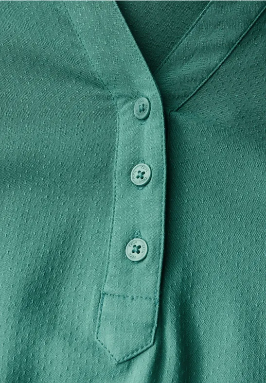 Blouse in effen kleur sea green