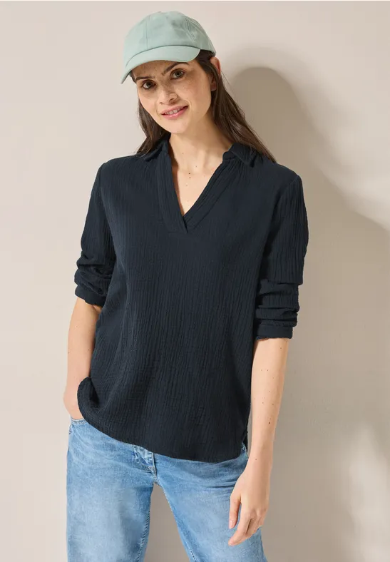 Blouse en mousseline universal blue
