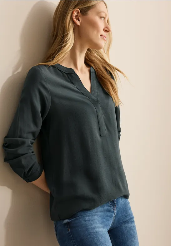 Blouse en couleur unie slate khaki