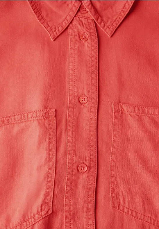 Bluse im Washed-Look juicy orange