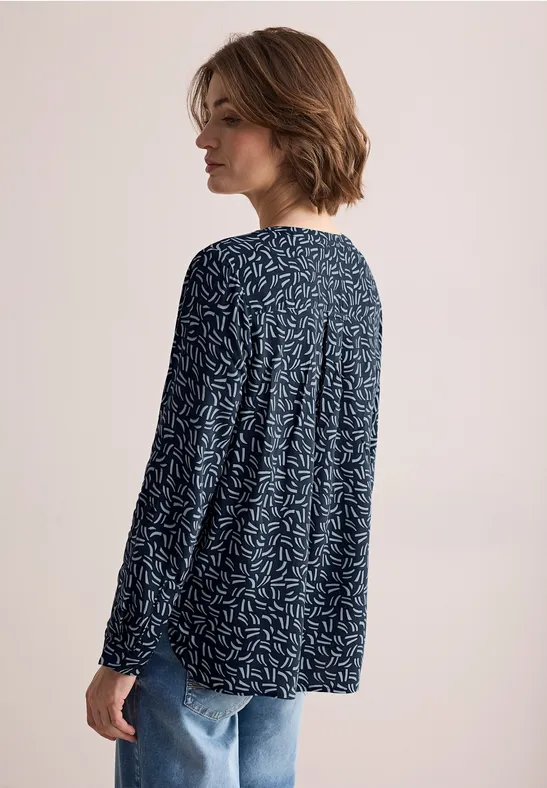 Blouse à imprimé minimal universal blue