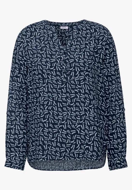 Blouse à imprimé minimal universal blue
