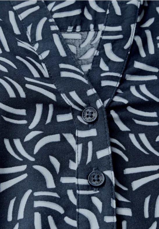 Blouse à imprimé minimal universal blue
