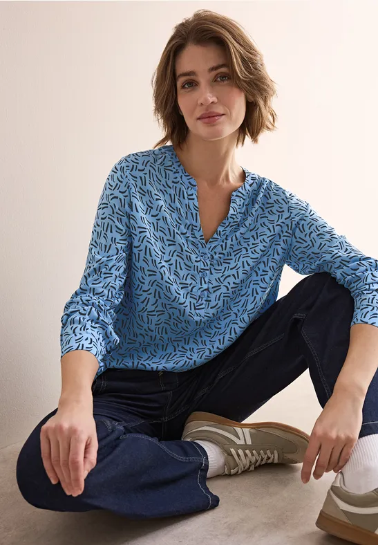 Blouse à imprimé minimal fresh light blue