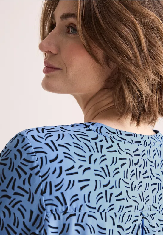 Blouse à imprimé minimal fresh light blue