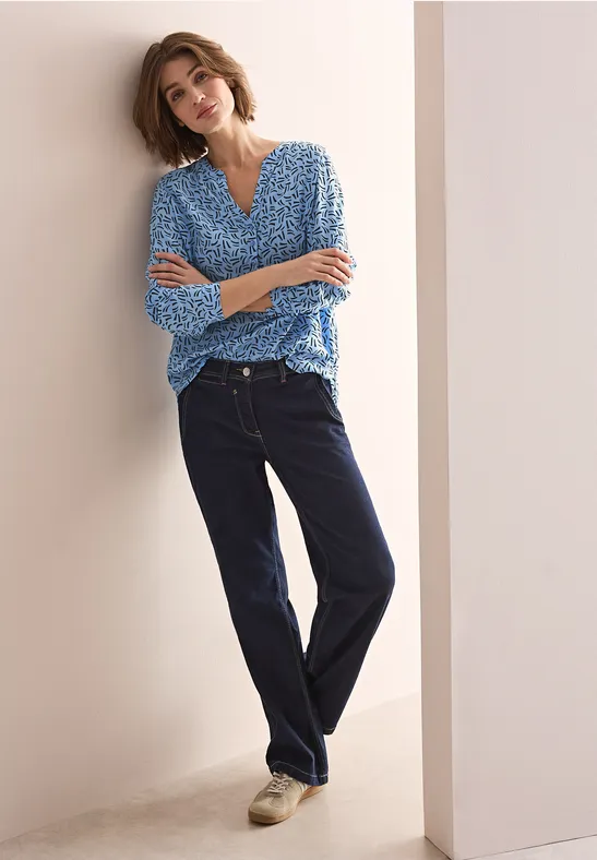 Blouse à imprimé minimal fresh light blue