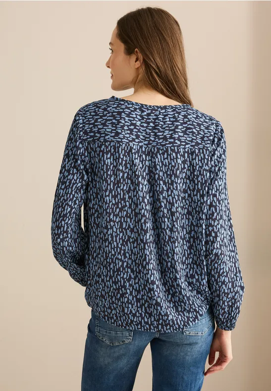 Gemusterte Bluse universal blue