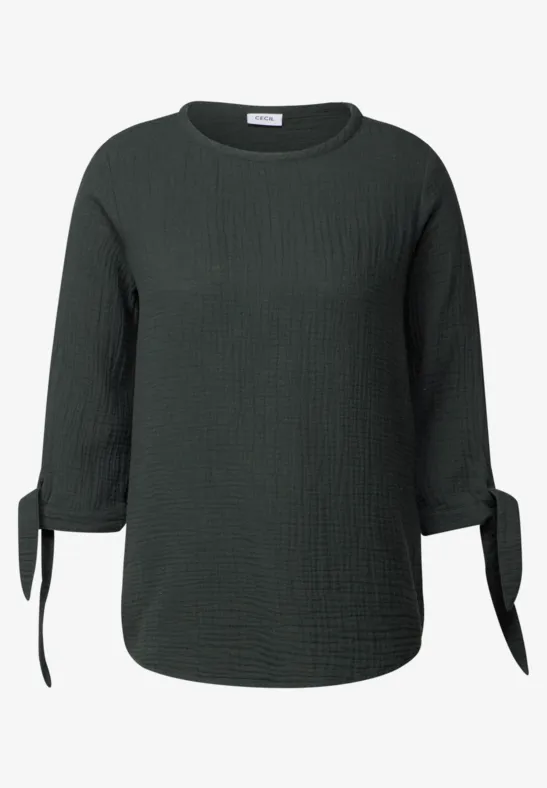 Musselin Bluse slate khaki